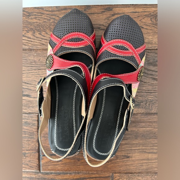 NEW L’Artiste Women's Leather Parkway Mary Jane Flat. Size 37/US 6.5 - Picture 10 of 13